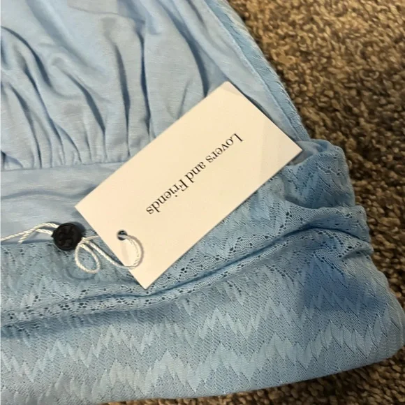 REVOLVE Lovers & Friends Light Blue Halter Crop Top - Picture 4 of 7